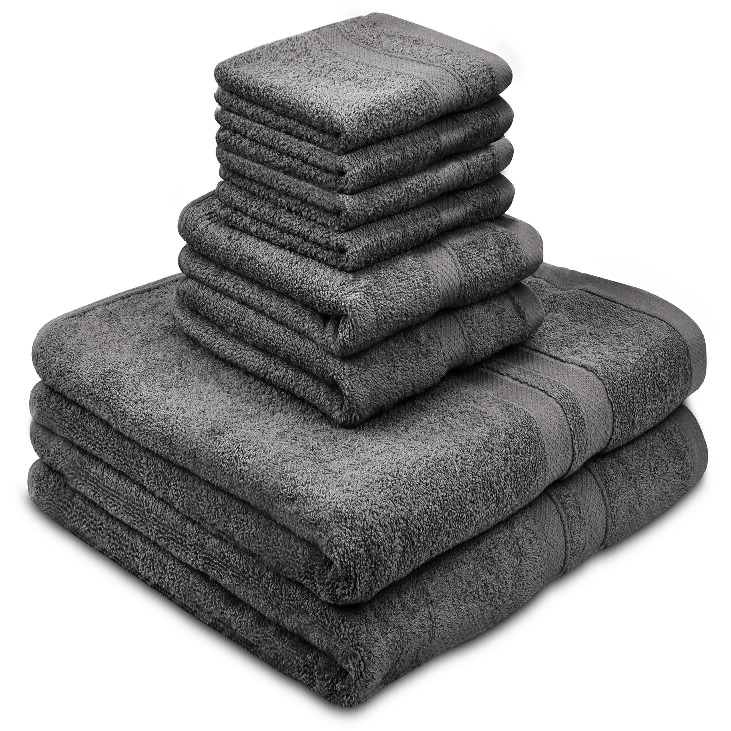 Talvania Bath Towel Set - Luxury Hotel Bath Towels 100% Cotton 8 Piece Towel Set ...