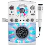 Singing Machine Bluetooth Karaoke System with Disco Lights White