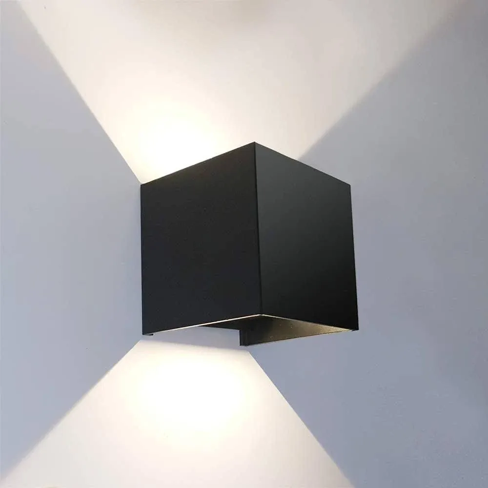 CHIKKOK Cube LED Wall Lamp,Aluminum Square Wall Sconces,Angle Adjustable,Wat<wbr/>erpr