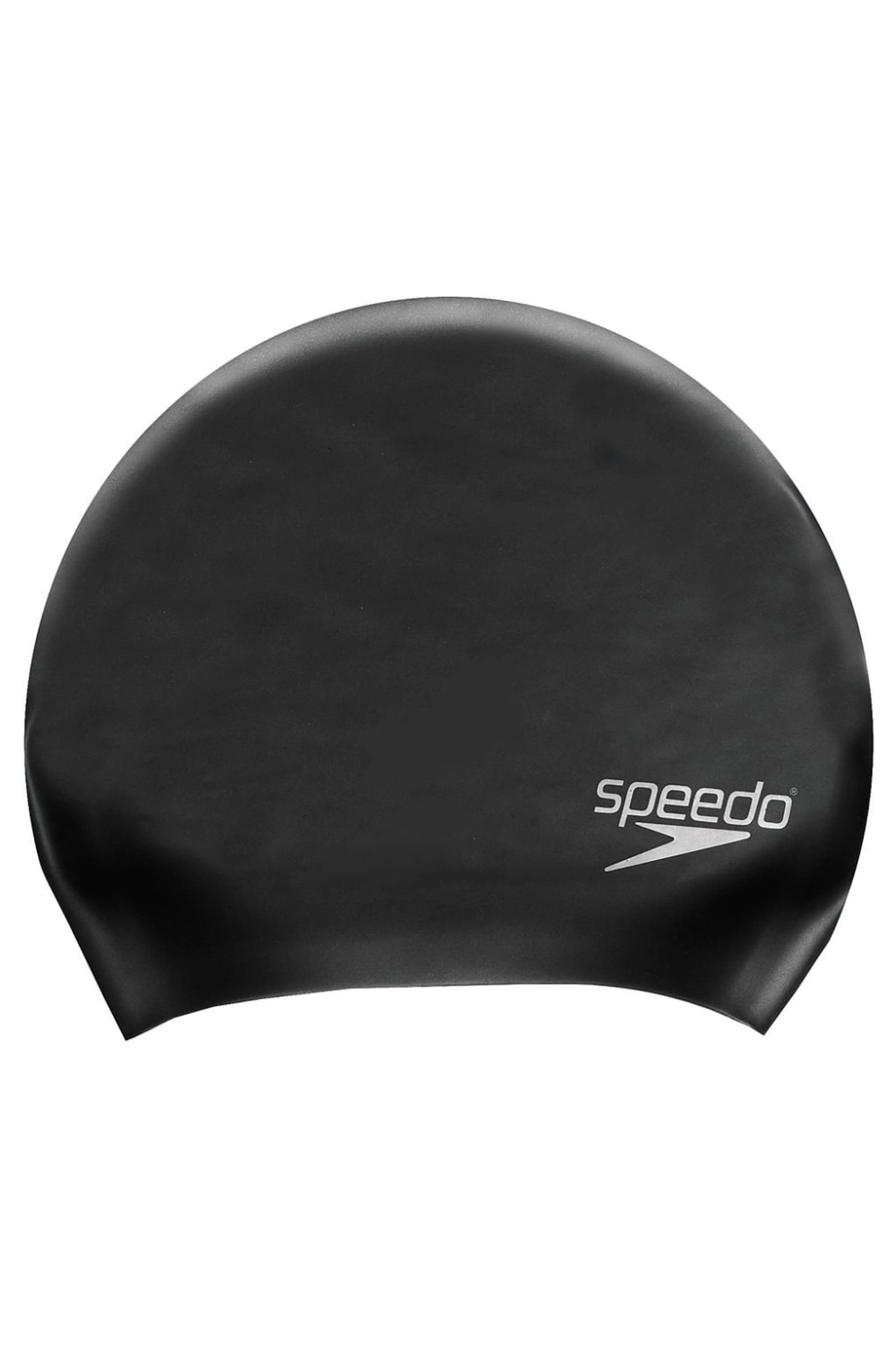 Speedo Long Hair Silicone Swim Cap Black