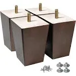 Wood Legs For Furniture 4 Inch Sofa Legs Square Bed Legs Pack Of 4