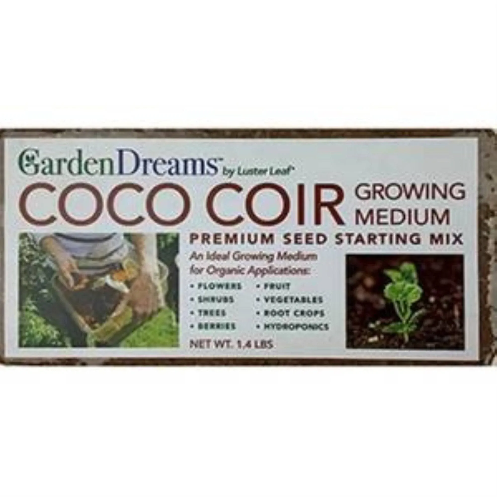 Luster Leaf Coco Coir Brick - 1.4 lbs