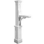 Mayne Newport Plus Vinyl Mailbox Post - White