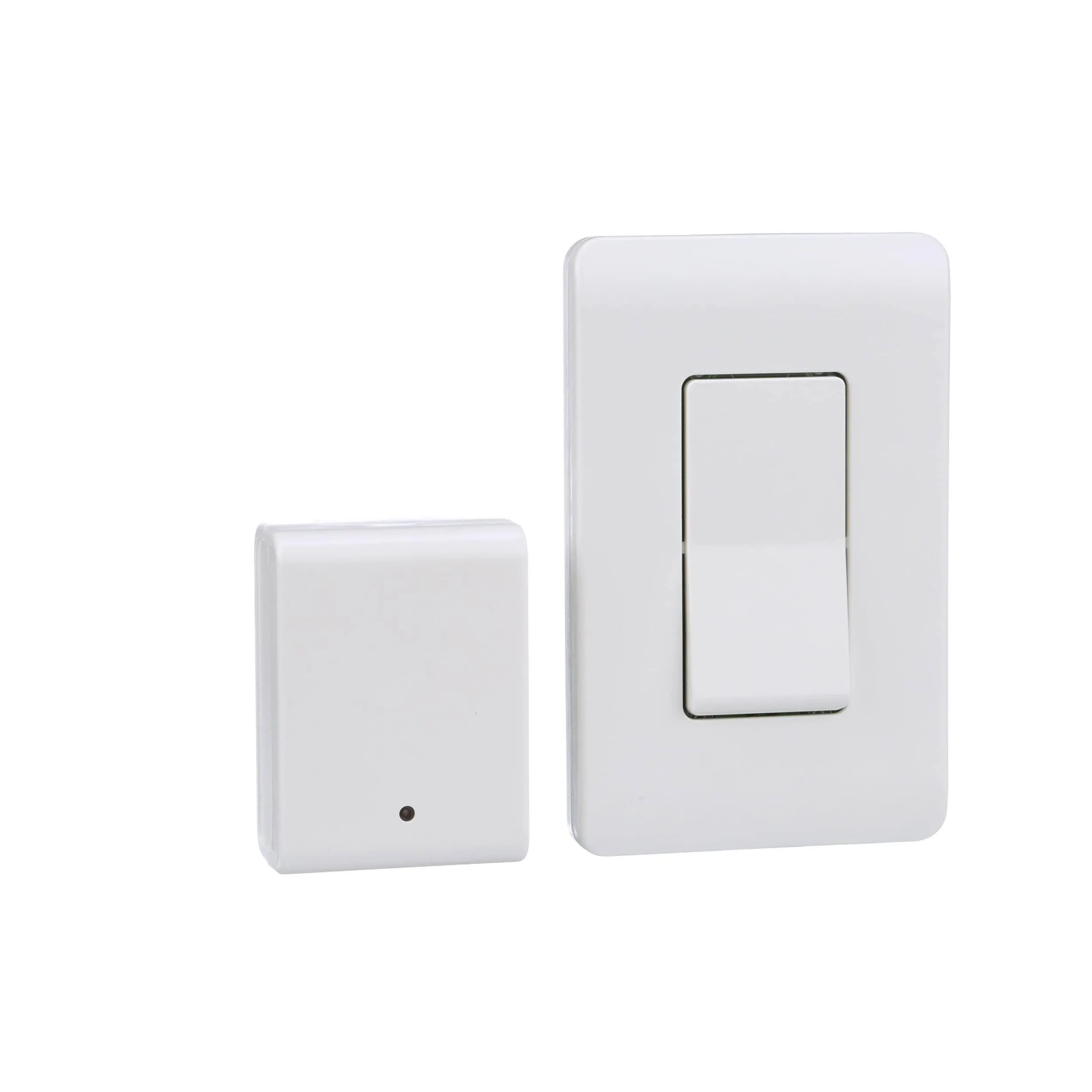 Woods 8-amp Push Light Switch with Wall Plate, White