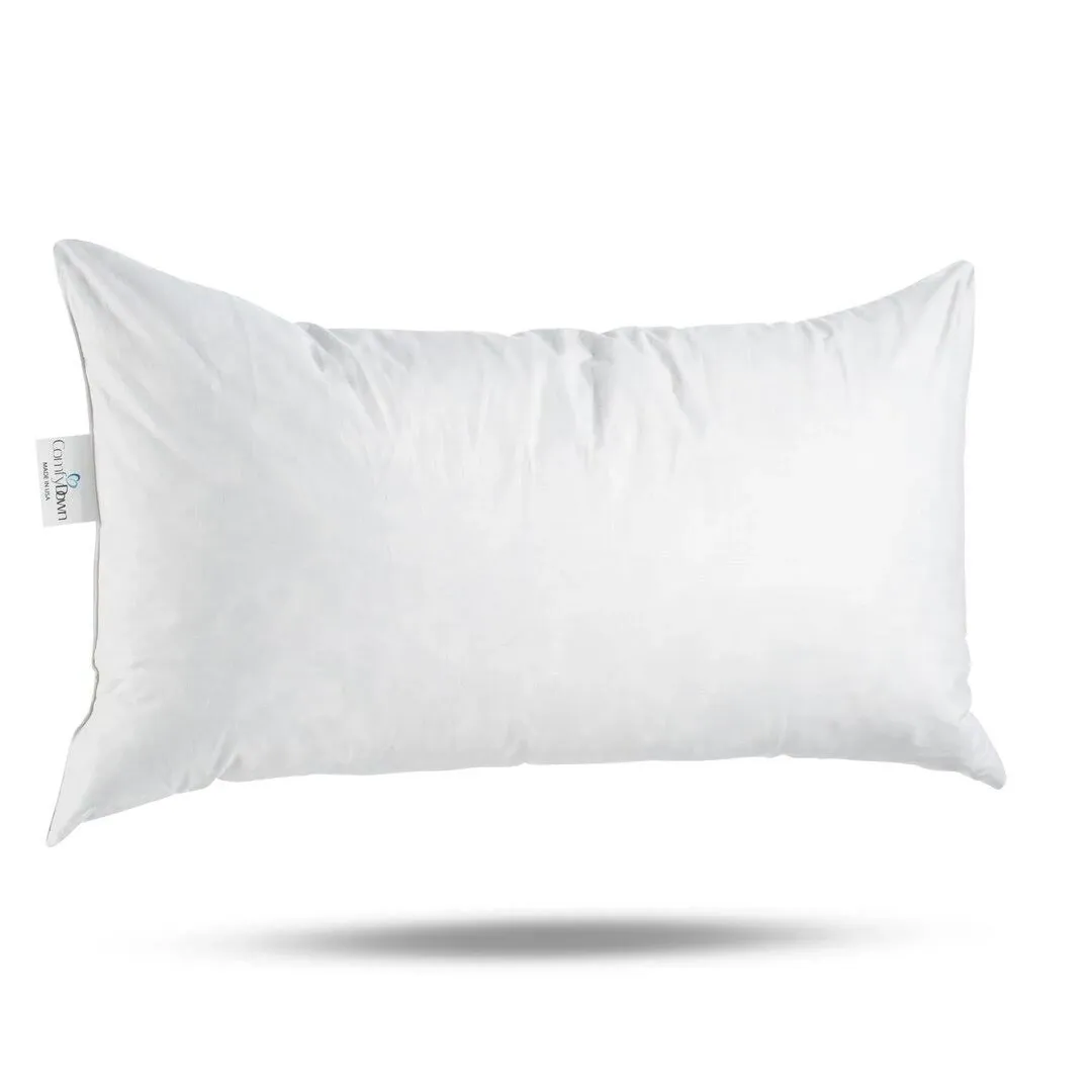 ComfyDown 95% Feather 5% Down, Rectangle Decorative Pillow Insert, Sham STUFFER. - 13" x 50"