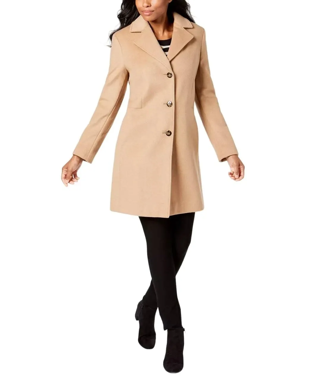 Calvin Klein Womens Wool Blend Coat