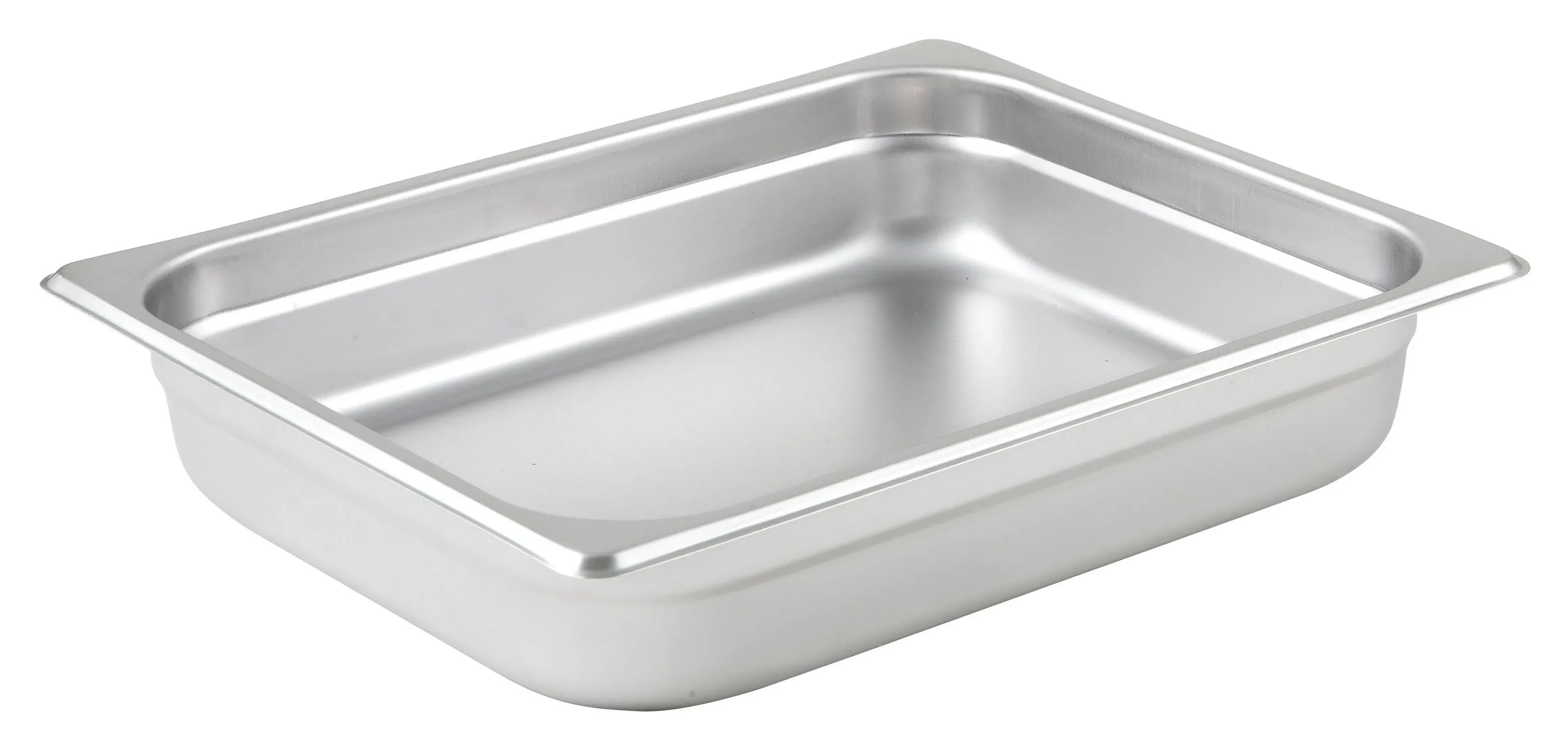 Winco Half Size 2.5 inch 23 Ga Anti-Jam Stainless Steel Steam Pan MPN#SPJP-202