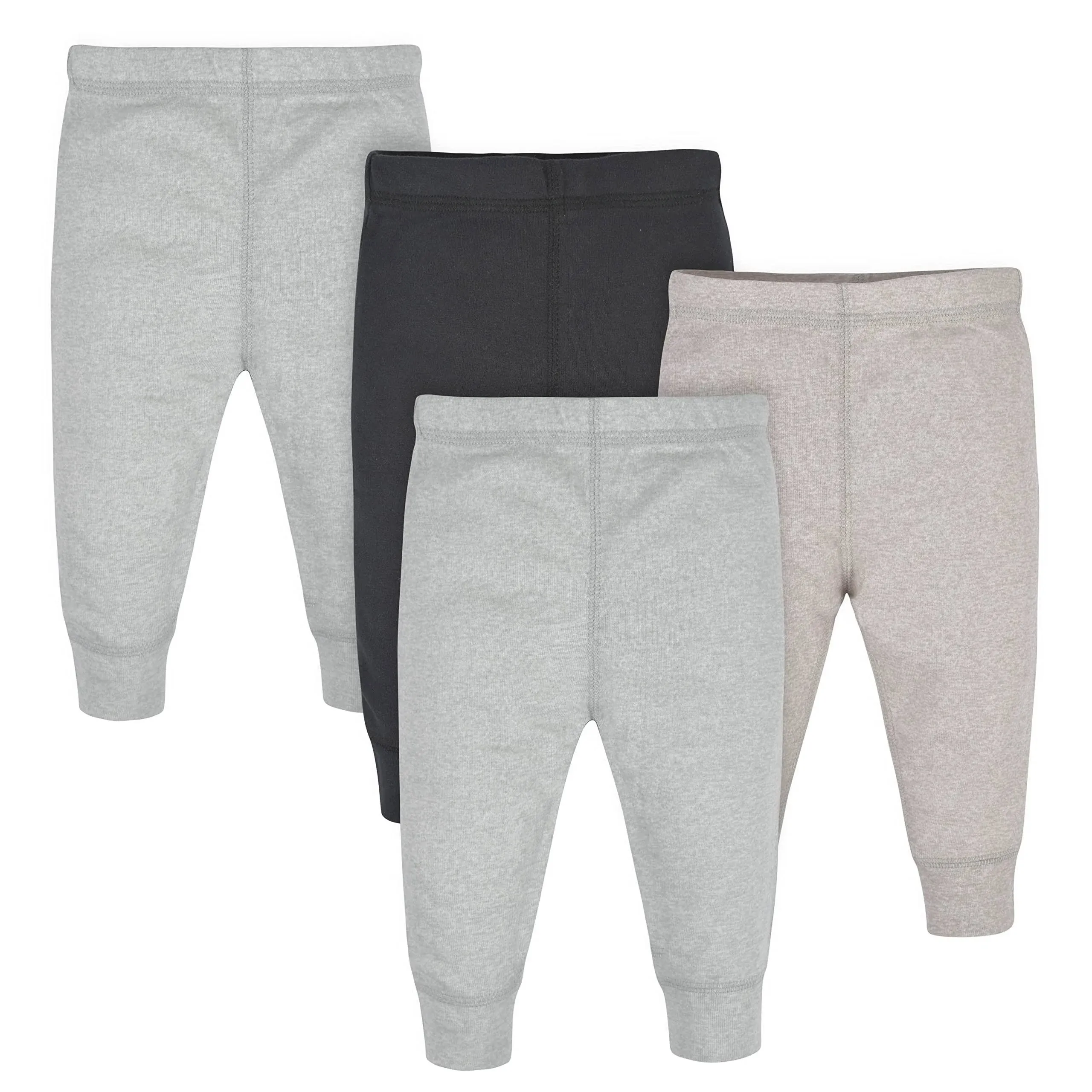 Gerber Baby Boys Gray Heather & Black Active Pants, 4-Pack