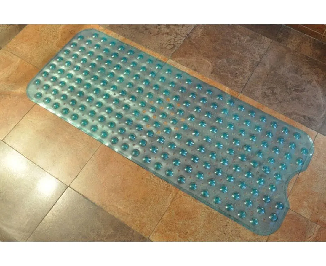 Yimobra Original Bath Tub Shower Mat Extra Long 16 40 x 16 Inch, Clear Green 