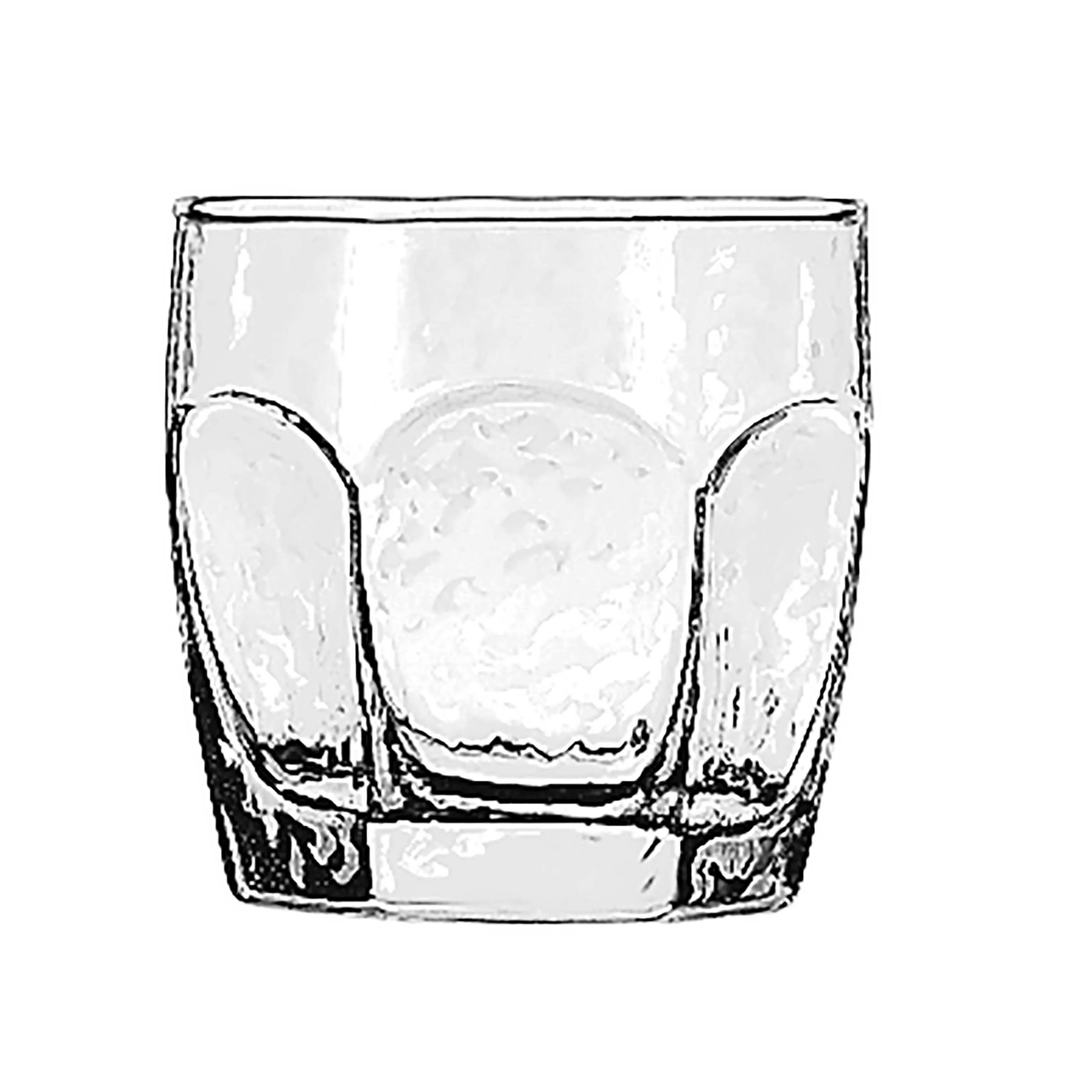 Rocks Glass, 10 oz., Safedge(R) rim guarantee, Chivalry(R) (H 3-3/8in.; T 3-1/4in.; B 2-5/8in.; D 3-3/8in.) (36 each per case)