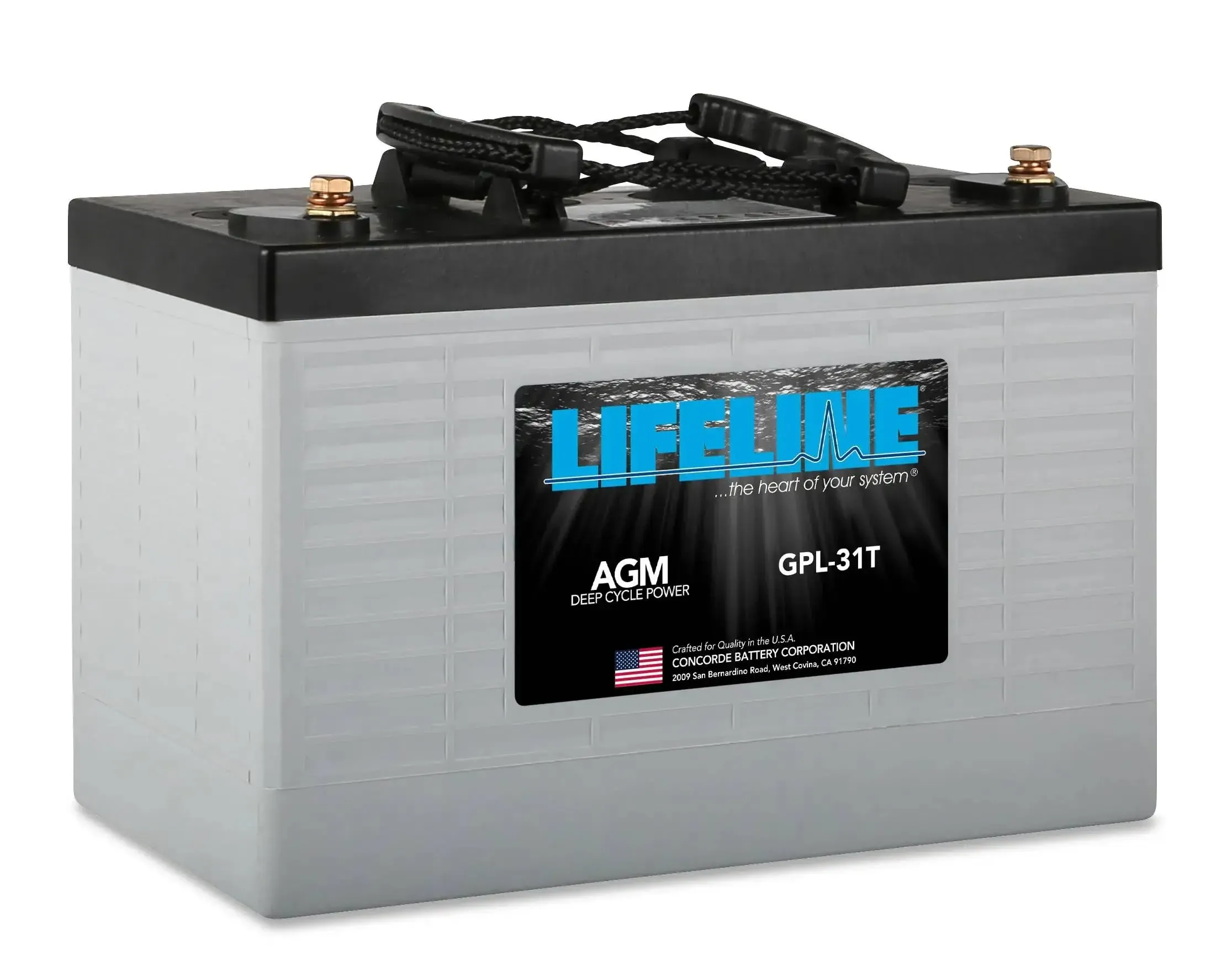 12V GPL-31T Grp 31 AGM Deep Cycle Battery - 105 Ah