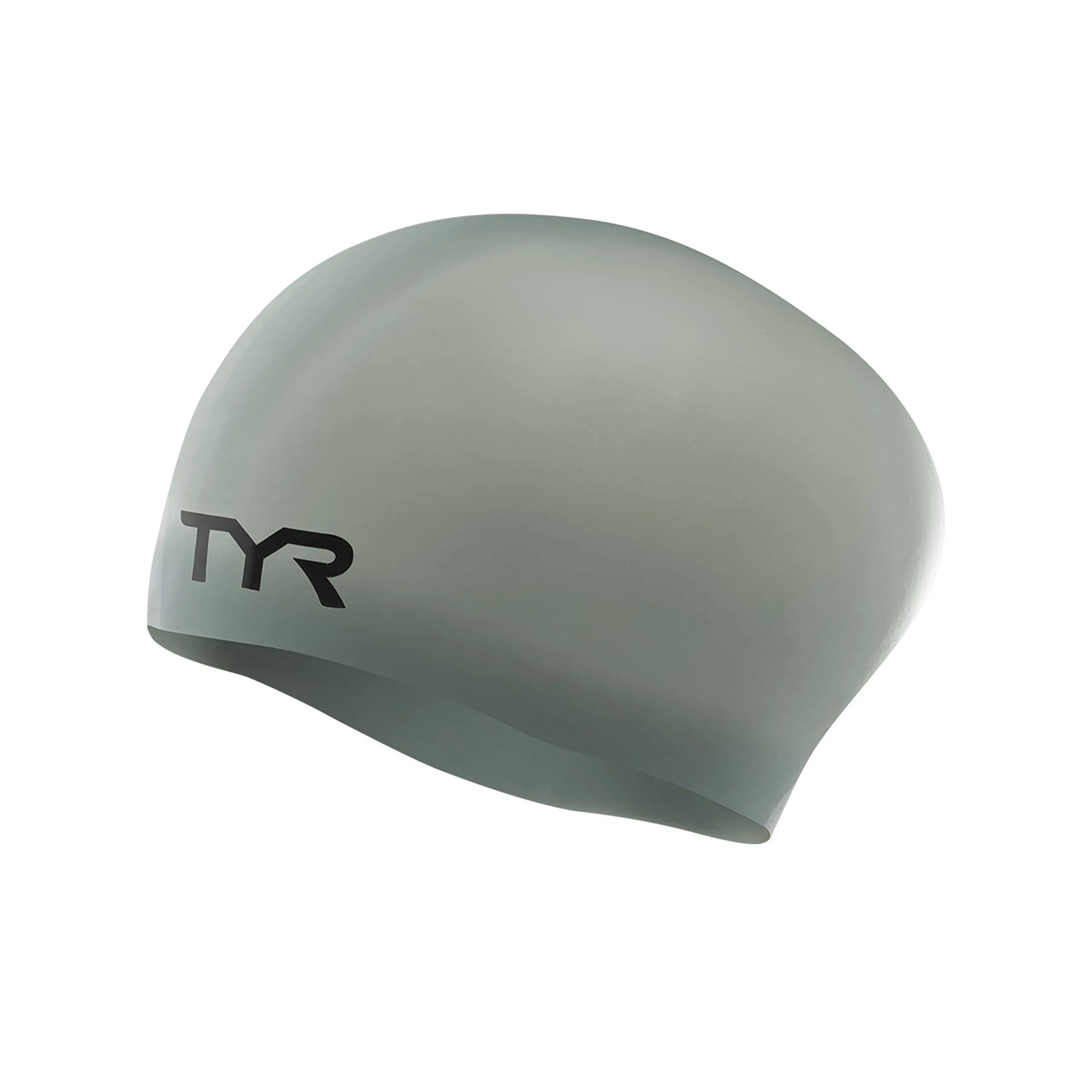 TYR Long Hair Swim Cap Grey