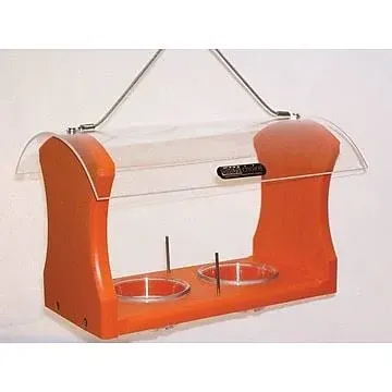 Recycled Oriole Bird Feeder for Oranges and Jelly in Orange