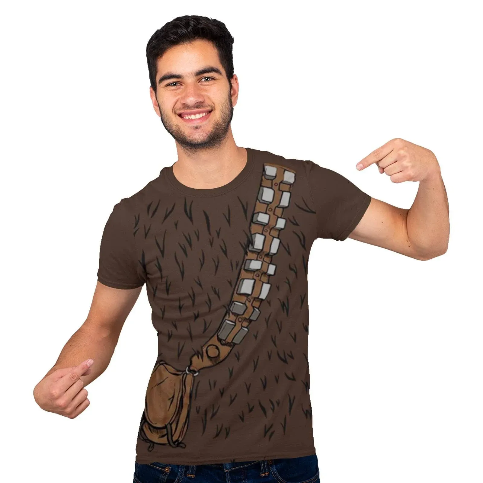 Chewbacca Chewie Star Wars Costume Funny Humor Adult Men&#039;s Graphic T-shirt 2XL