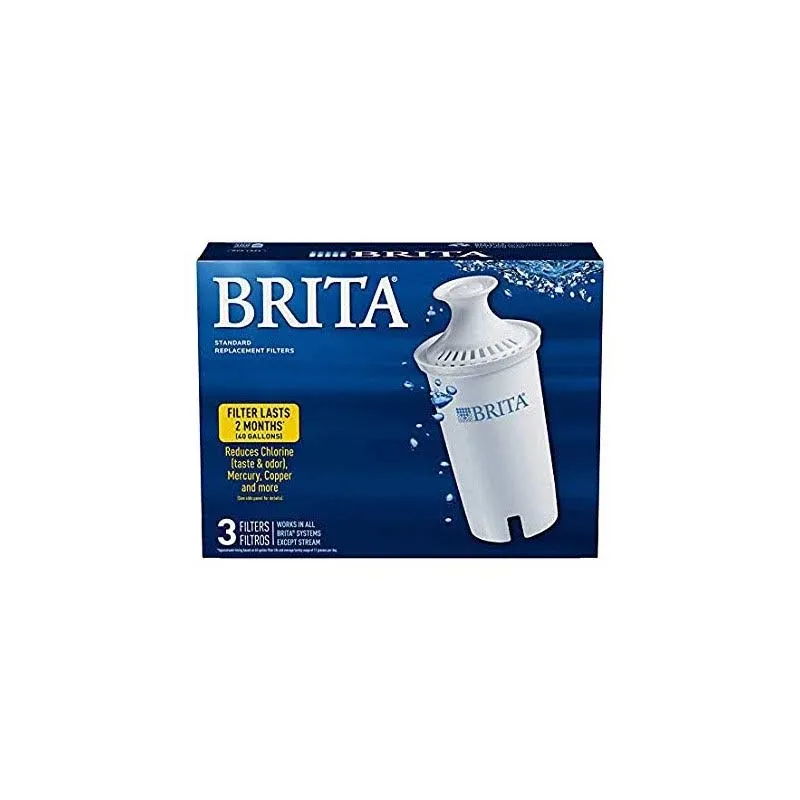 Brita 3 Count Water Filter Pitcher Advanced Replacement Filters (Packaging May Vary) (3 Pack)