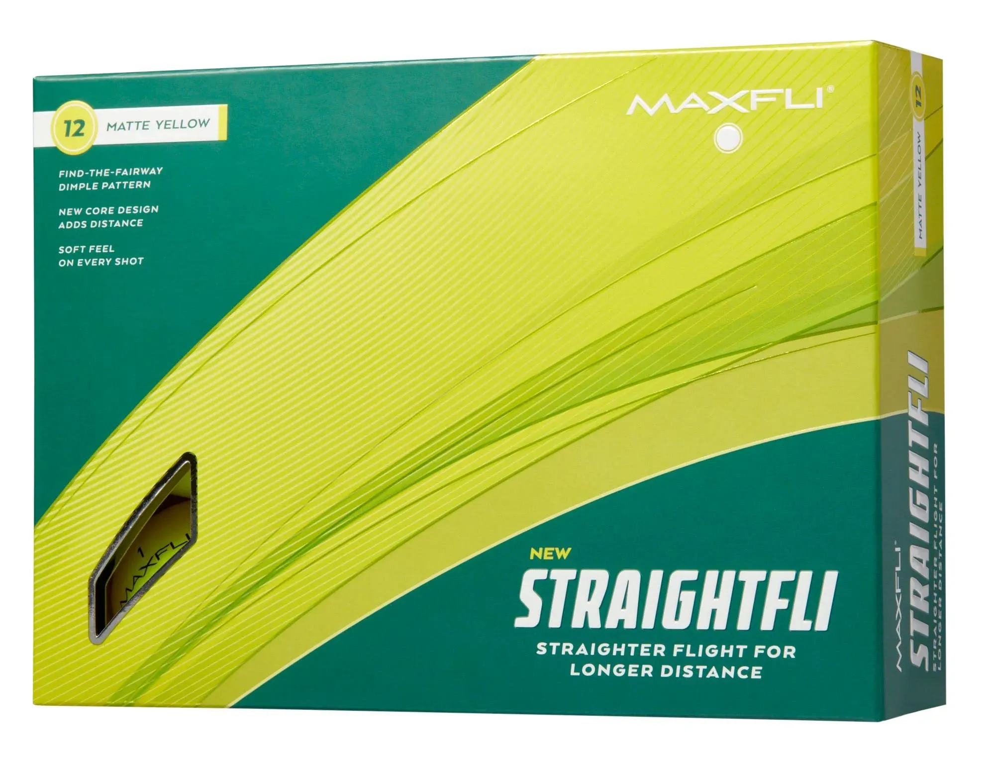 Maxfli Straightfli Golf Balls Matte Yellow