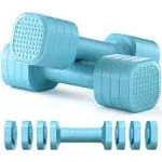 Zempox Adjustable Dumbbell Set of 2 4 in 1 Free Weights Dumbbells Set for Wom...