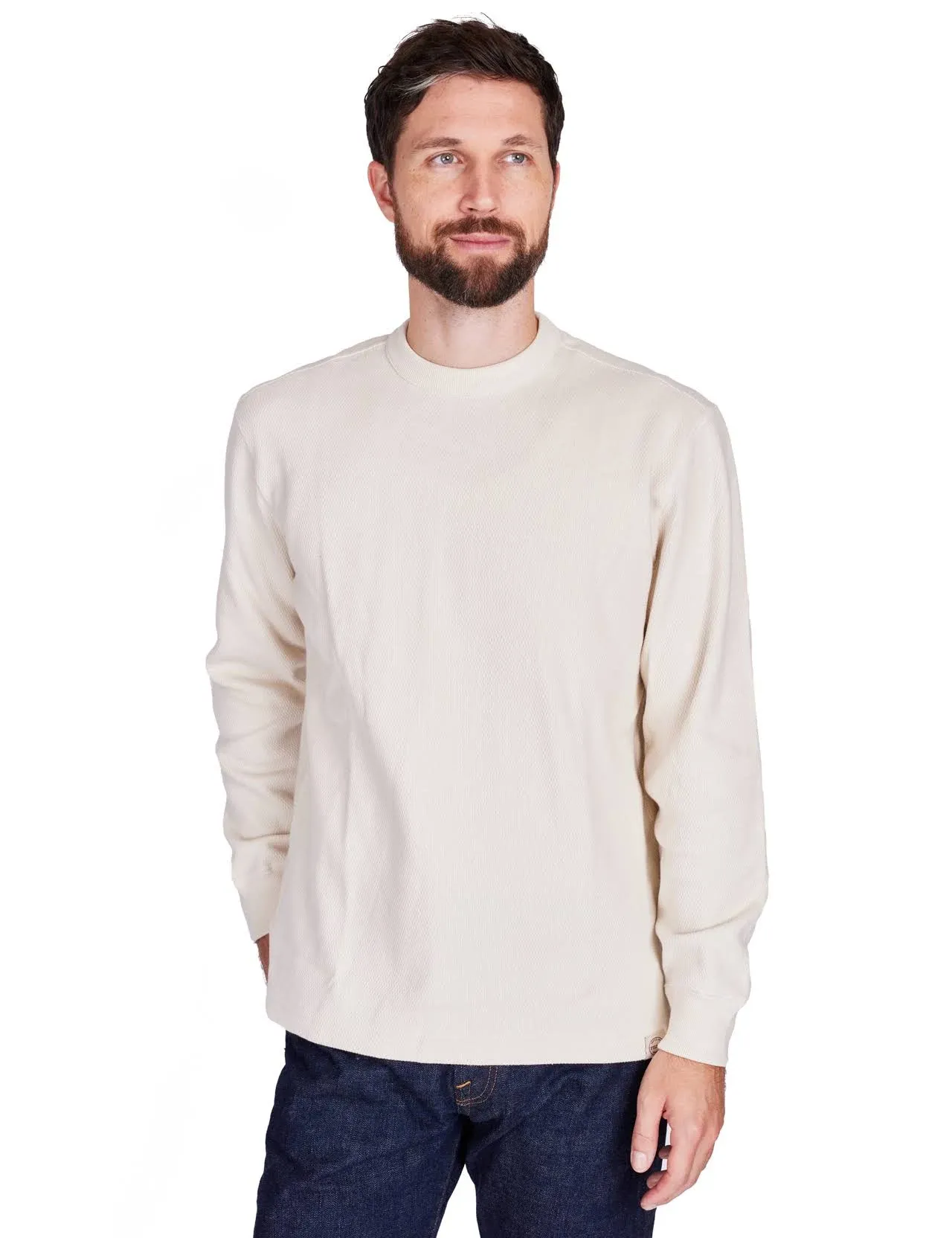 Waffle Knit Thermal Crewneck