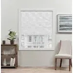 Exclusive Home Curtains Prague Trellis Blackout Roman Shade, 23 inch x 64 inch, White