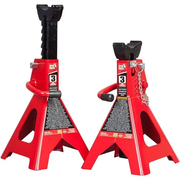 Torin Big Red Manual 6000 lb Double Lock Jack Stands T43002A