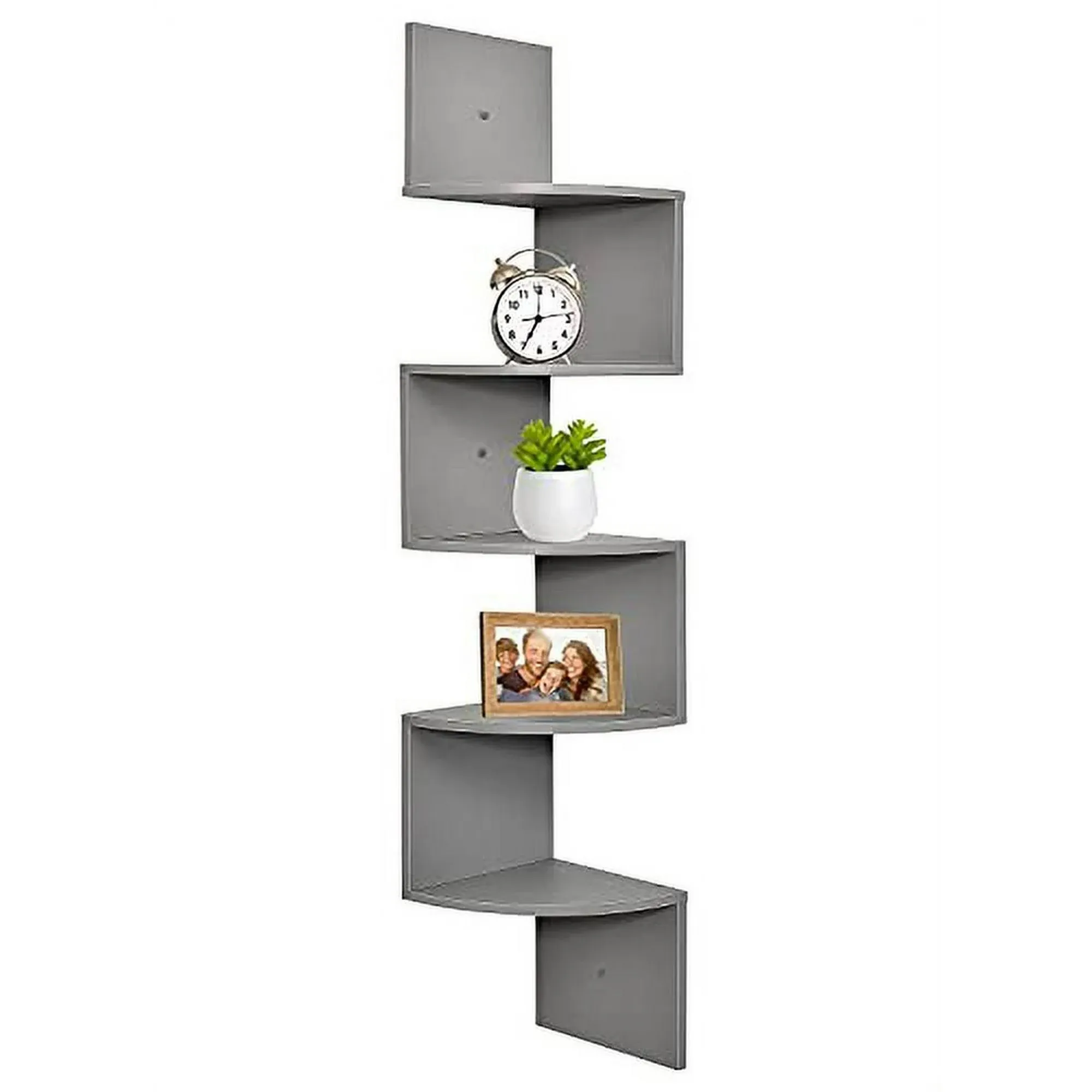 Greenco Corner Shelf Wall Mount 5 Tier Floating Shelves