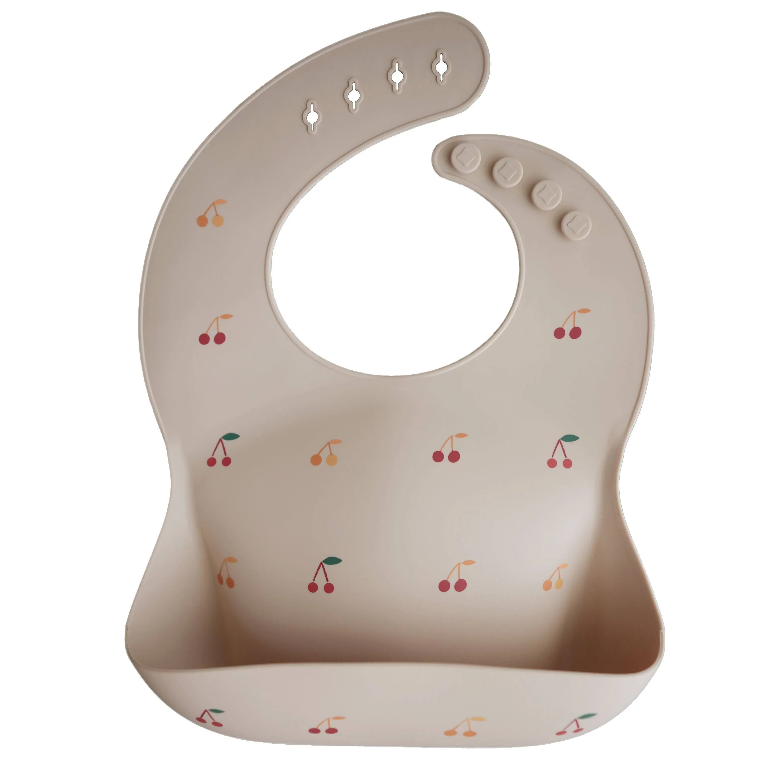 Silicone Baby Bib (Cherries)