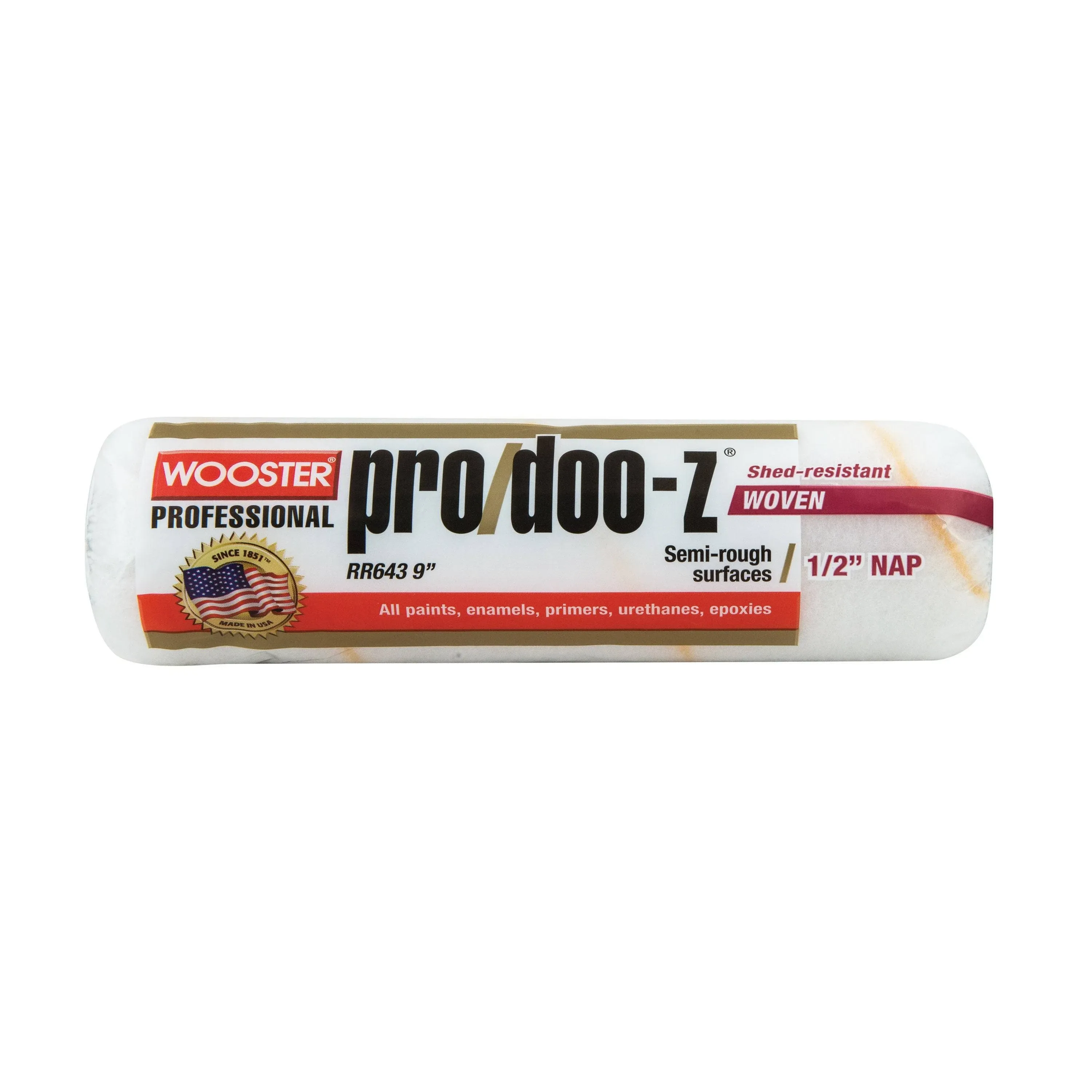 Wooster RR723 9" Pro/Doo-Z 3/8" Nap Roller Cover 3Pk