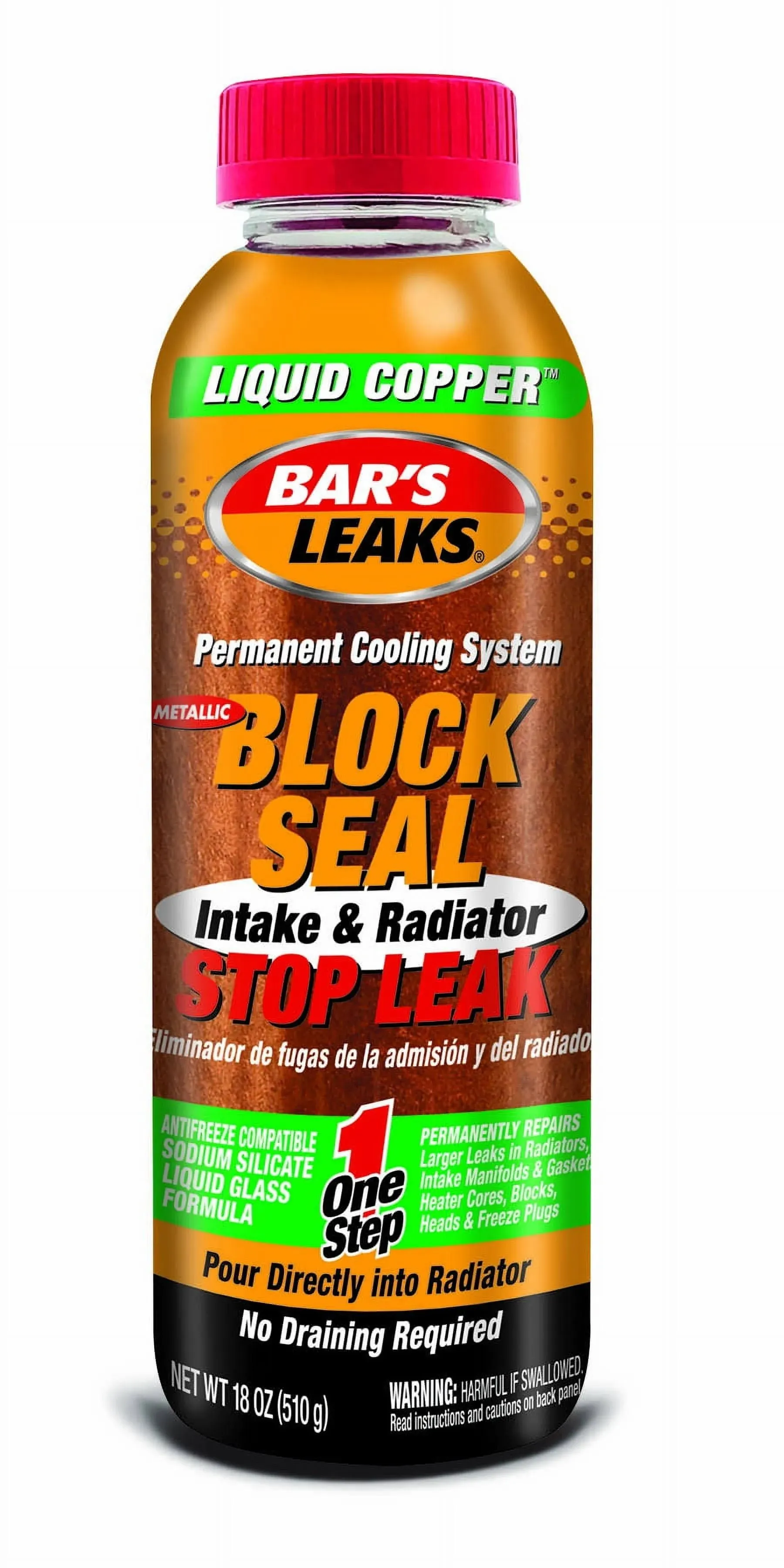 Bar's Leaks Block Seal Liquid Copper Intake & Radiator Stop Leak 1109