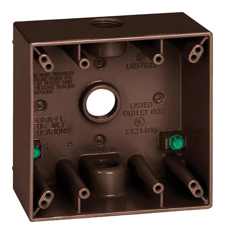 Sigma Electric 14350BR 2 Gang Outlet Box