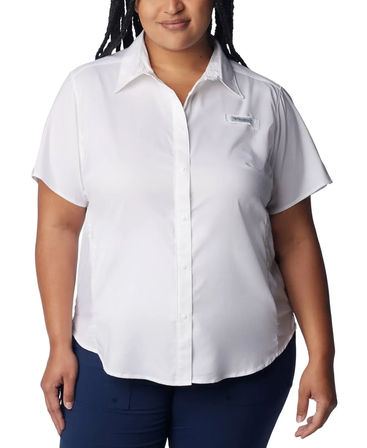 Columbia Women's PFG Tamiami II Short Sleeve Shirt - White - 3X