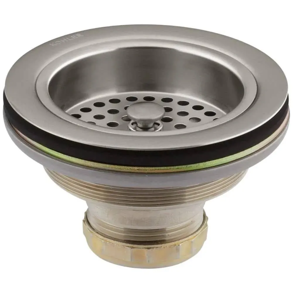 KOHLER K-8799-BN Duostrainer Sink Drain and Strainer - Vibrant Brushed Nickel