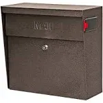 Mail Boss Metro Wall Mount Locking Mailbox Bronze