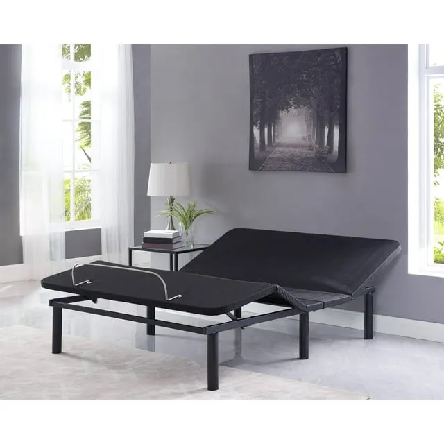 Naomi Home Black Adjustable Bed Frame