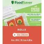 FoodSaver 8" x 20' Vacuum Seal Roll (3 Pack)