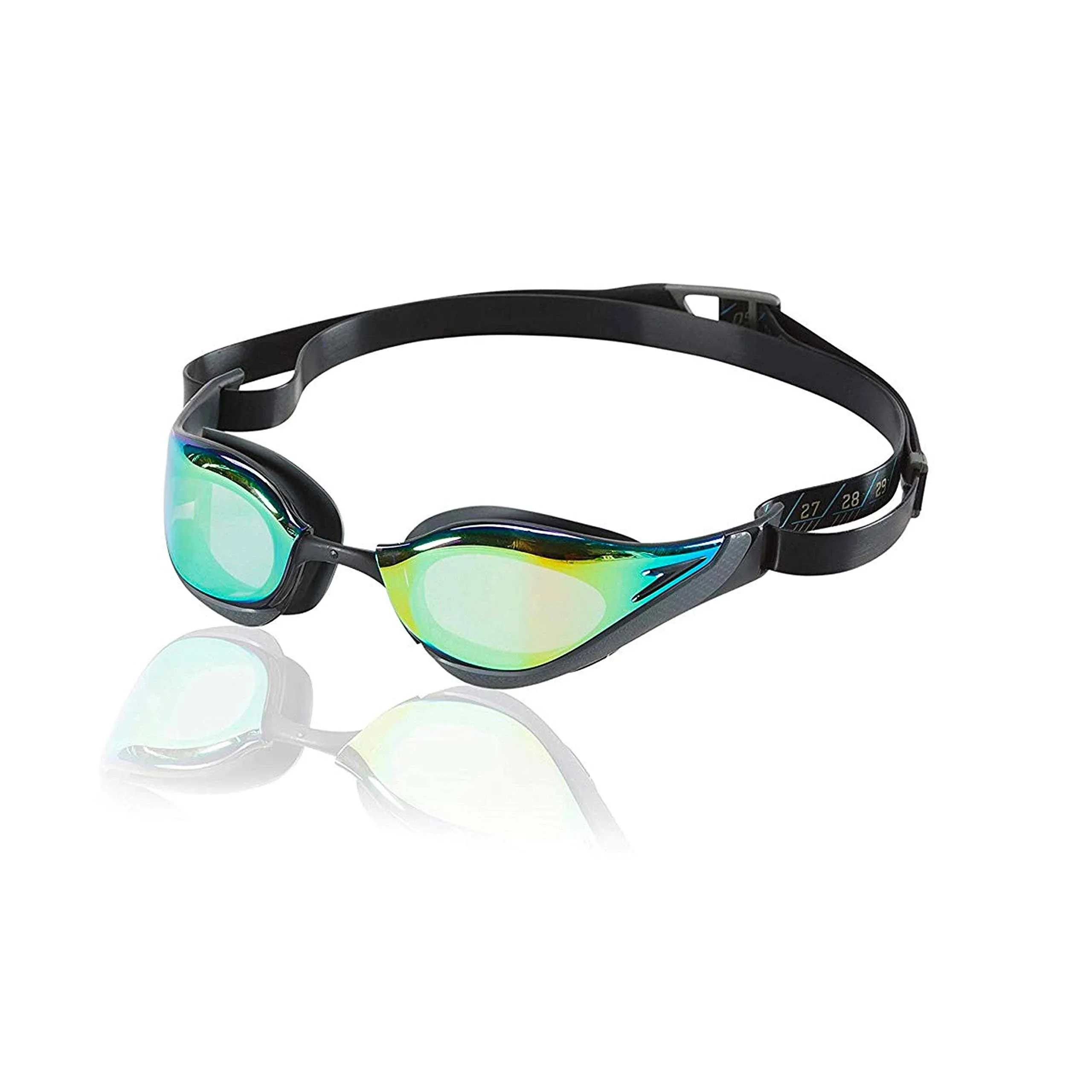 Speedo unisex-adult Swim Goggles Mirrored Fastskin Pure Focus