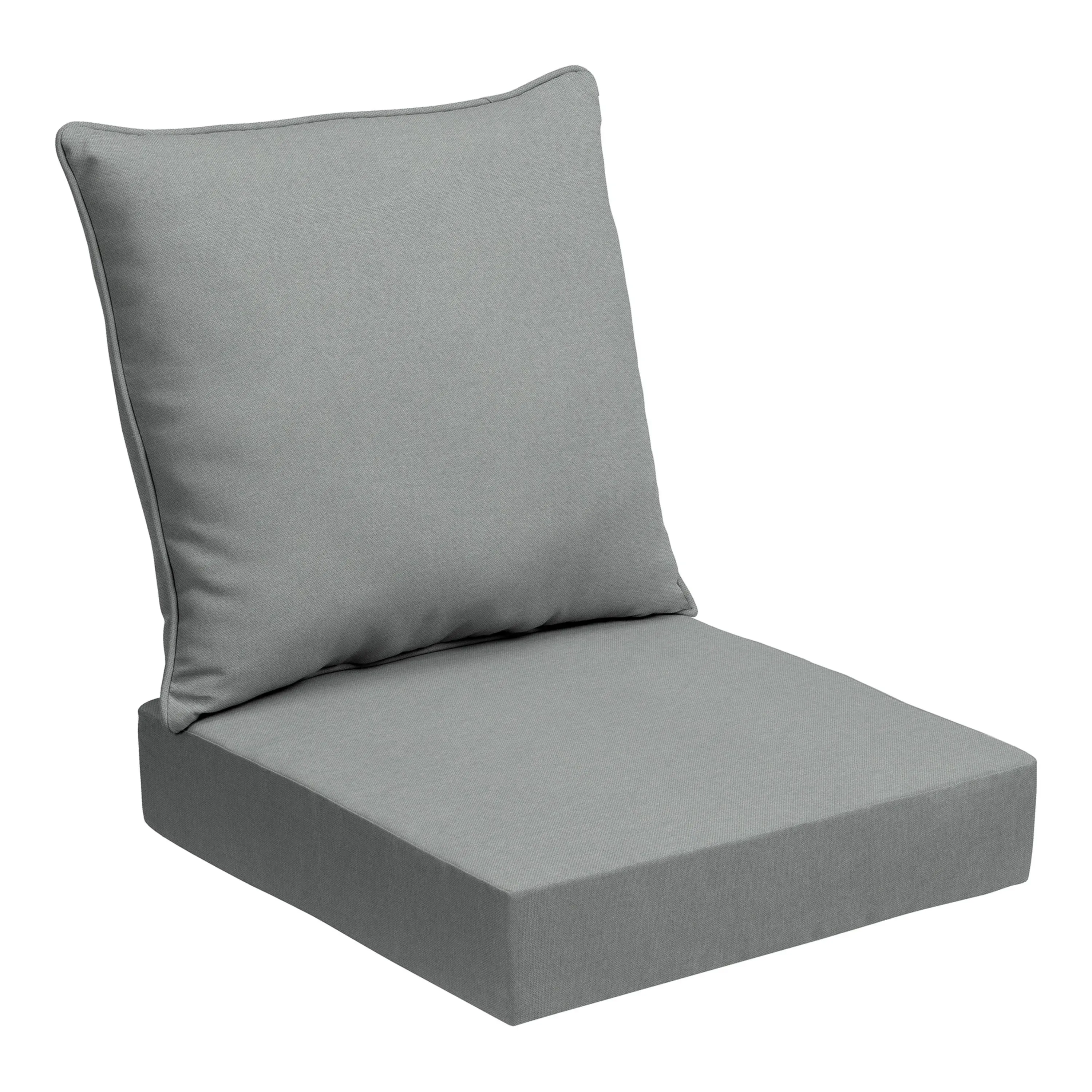 Arden Selections 24" x 24" Oceantex Outdoor Deep Seat Cushion Set Pebble Gray