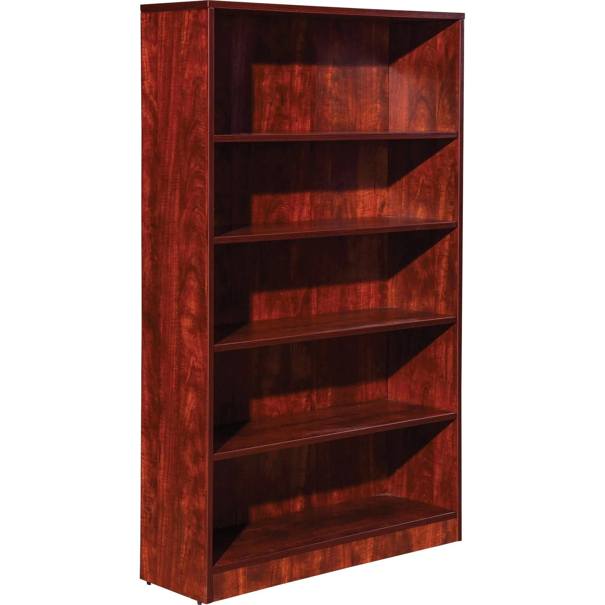 Lorell Cherry Laminate Bookshelf, 36" x 12" x 60"