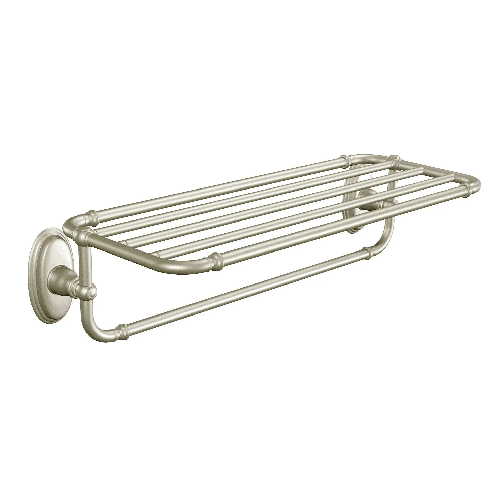 Moen Kingsley Brushed Nickel Wall Mount Towel Rack 26.8-in x 6.43-in x 9.6-in Lowes.com