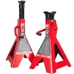 BIG RED Torin Steel Jack Stands: 6 Ton (12,000 lb) Capacity, Red, 1 Pair