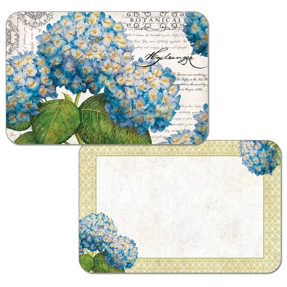 Counterart Botanical Hydrangea Reversible Placemats