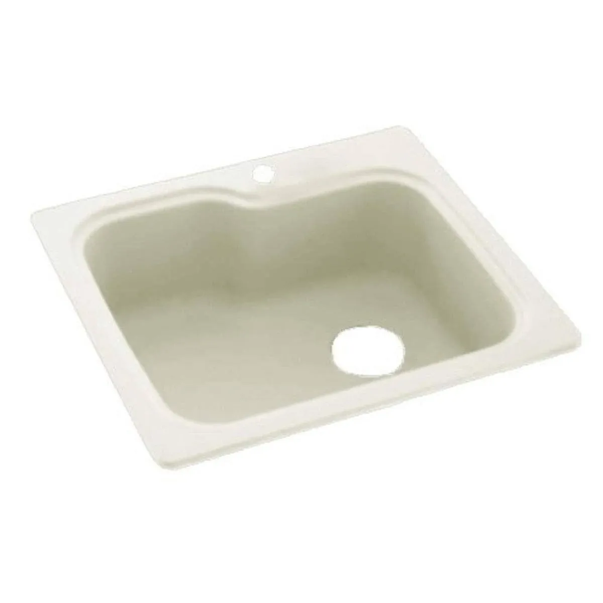 Swanstone KS02522SB.018 22 x 25  Undermount or Self-Rimming Single Bowl Sink in Bisque