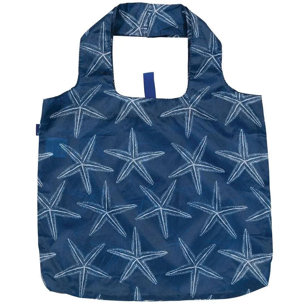 rockflowerpaper Starfish Navy Blu Bag Reusable Shopping Tote - Blue