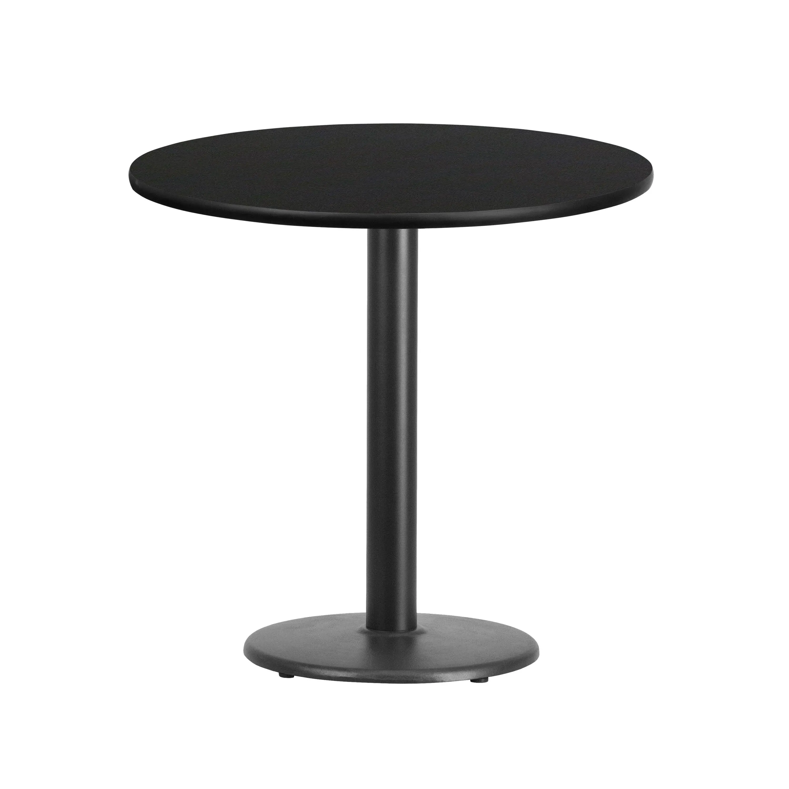 Flash Furniture 30'' Round Laminate Table Top with 18'' Round Bar Height Table Base XU-RD