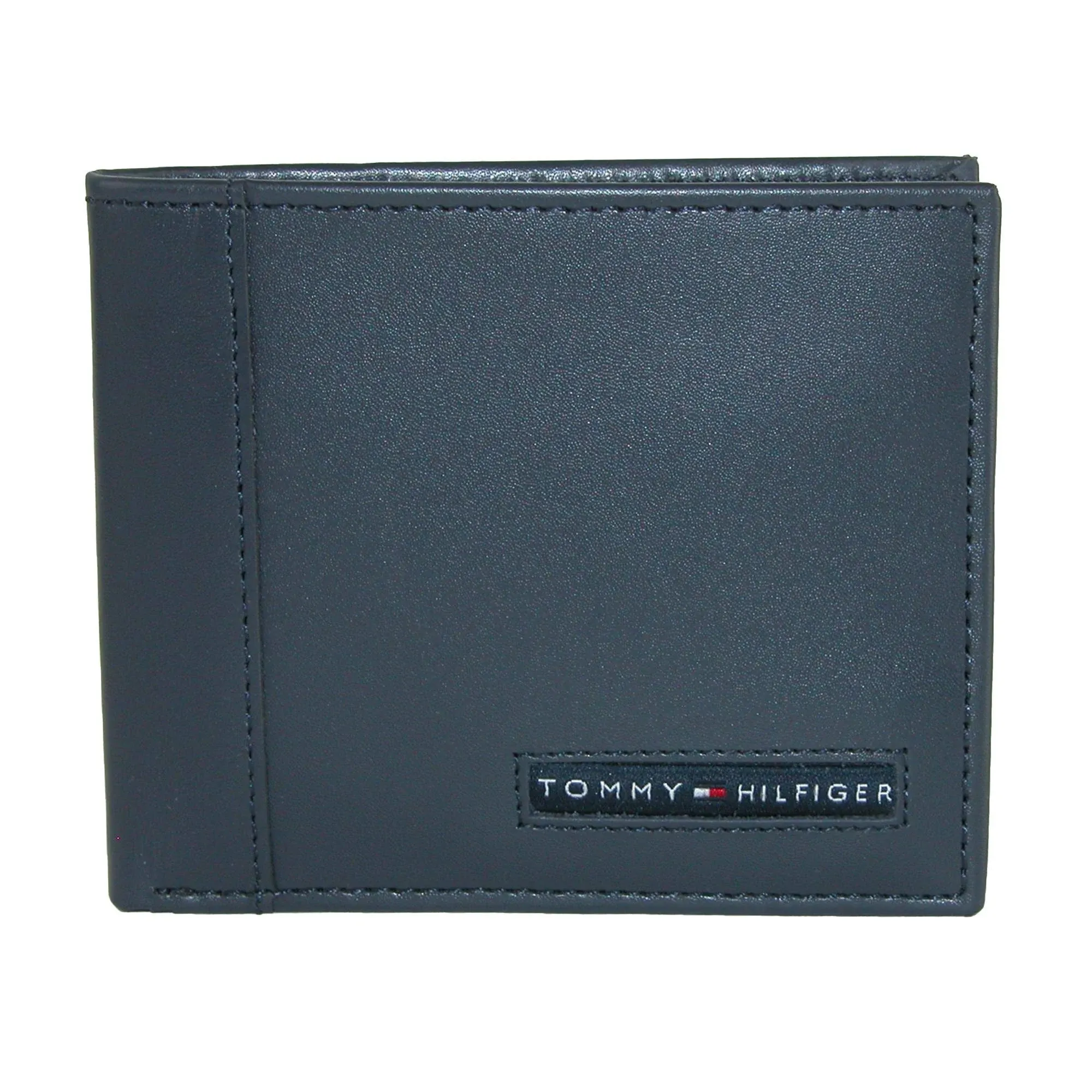 Tommy Hilfiger Men's Leather Wallet – Slim Bifold with 6 Credit Card Pockets and Removable ID Window