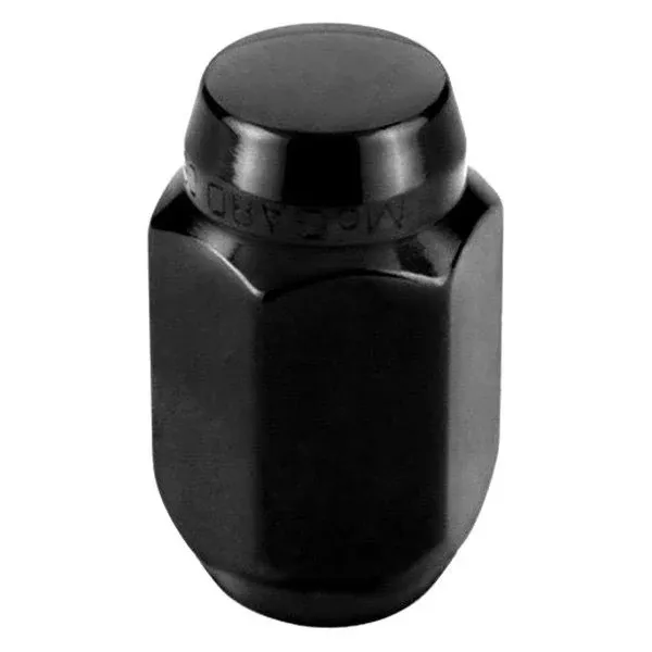 McGard Hex Lug Nut (Cone Seat) M12X1.5 / 13/16 Hex / 1.5in. Length (4-pack) - Black - 64031