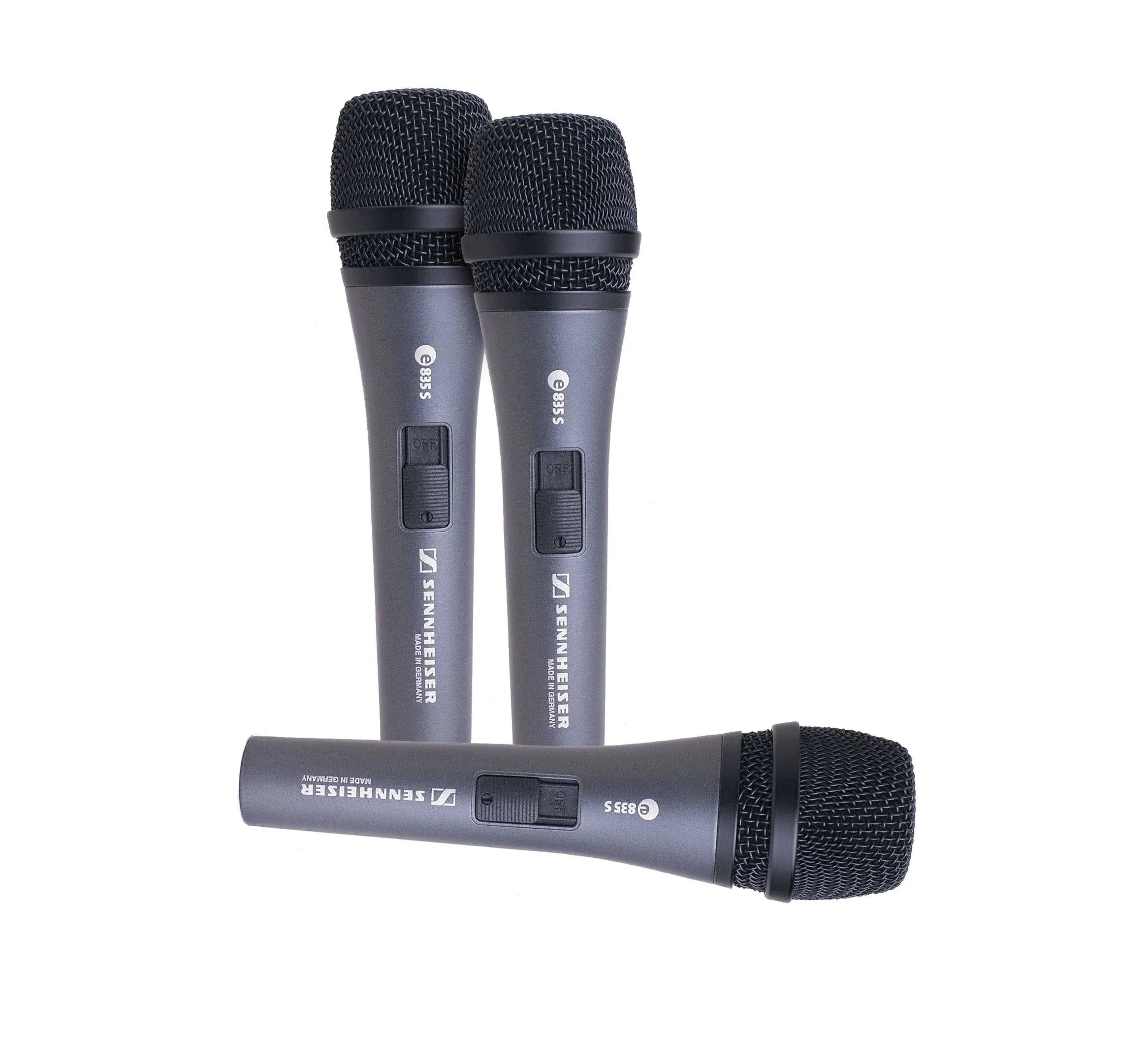 Sennheiser e835 Cardioid Vocal Microphone, 3 Pack