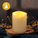 Furora Lighting LED Flameless Candles with Remote Control, Set of 8, Real Wax Battery Operated Pillars and Votives LED Candles with Flickering Flame