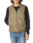 Carhartt Washed Duck Sherpa-Lined Vest, Men&s Driftwood