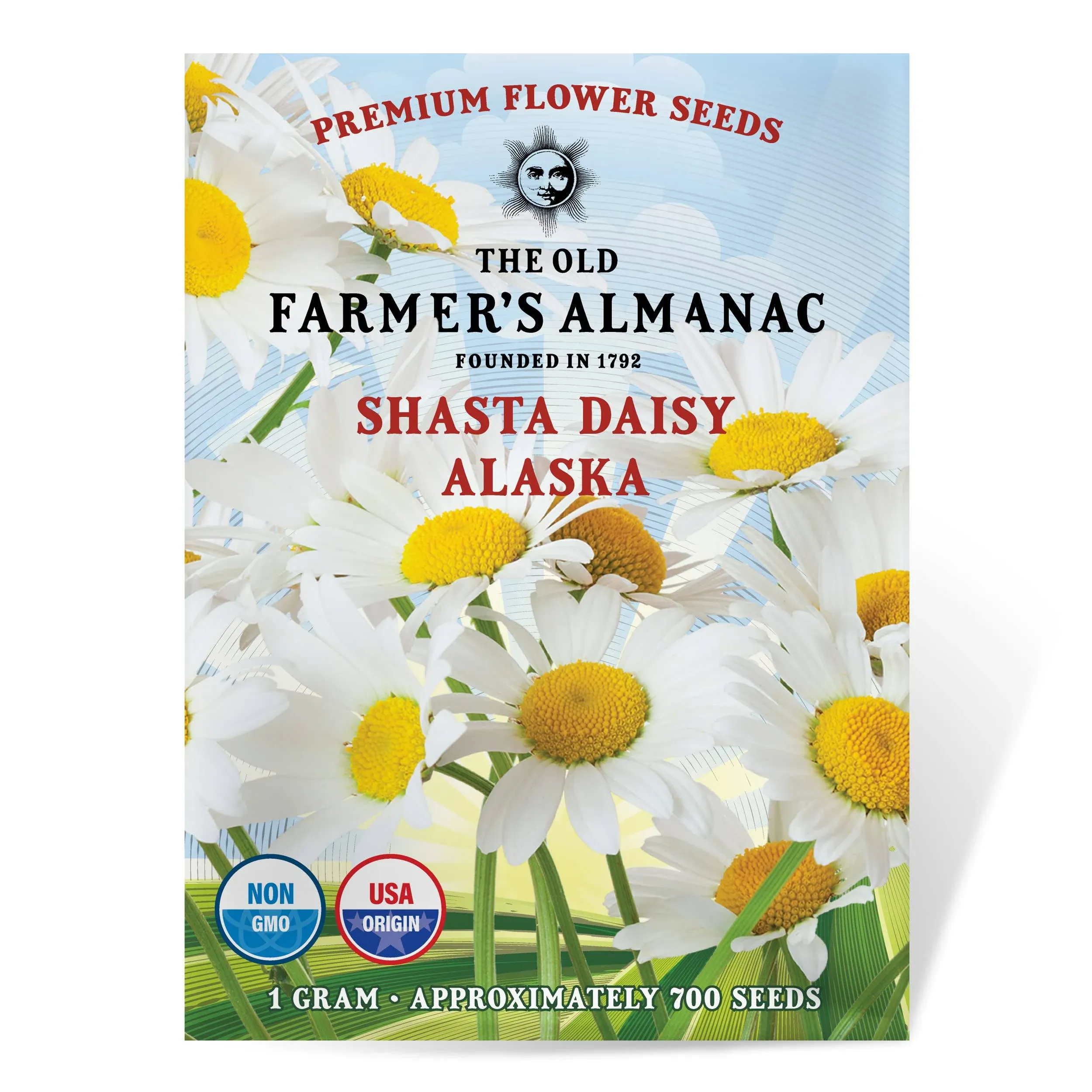 The Old Farmer's Almanac Shasta Alaska Daisy Seeds - Premium Non-GMO, Open ...