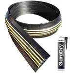 2 inch High Garage Door Flood Barrier Threshold Kit Garadam (10'3 inch) | Flexible PVC | Complete Kit Includes 2 Adhesives | GaraDry, Black